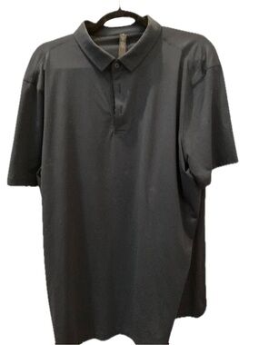 Lululemon Men's Dark Navy Short Sleeve Polo Shirt | XL | Metal Vent Tech